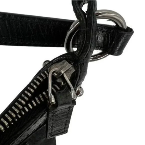 Authentic Gucci GG Horsebit Canvas Hobo Shoulder Tote Bag Leather Monogram Black - Picture 6 of 7